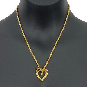 Vintage Korea Gold Tone Heart Necklace​​​​​​​​​